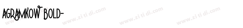 AGRAMKOW Bold字体转换